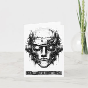 Cartão Controle da mente Impressão preto Cyberpunk Robot