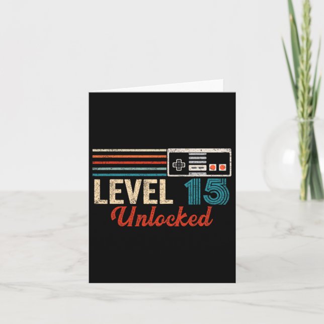 Cartão Controle de Jogo de Criança de Aniversário do Níve (Frente)