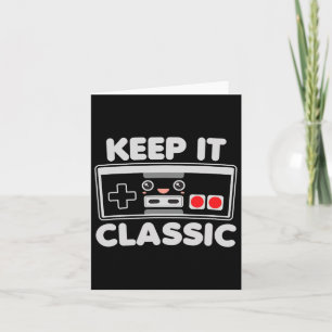 Cartão Controle de Jogo Mantenha-o Clique Humor 80s Retro