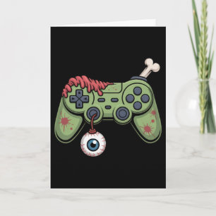 Cartão Controle de Jogo Zombie Com Olho E Halloween G