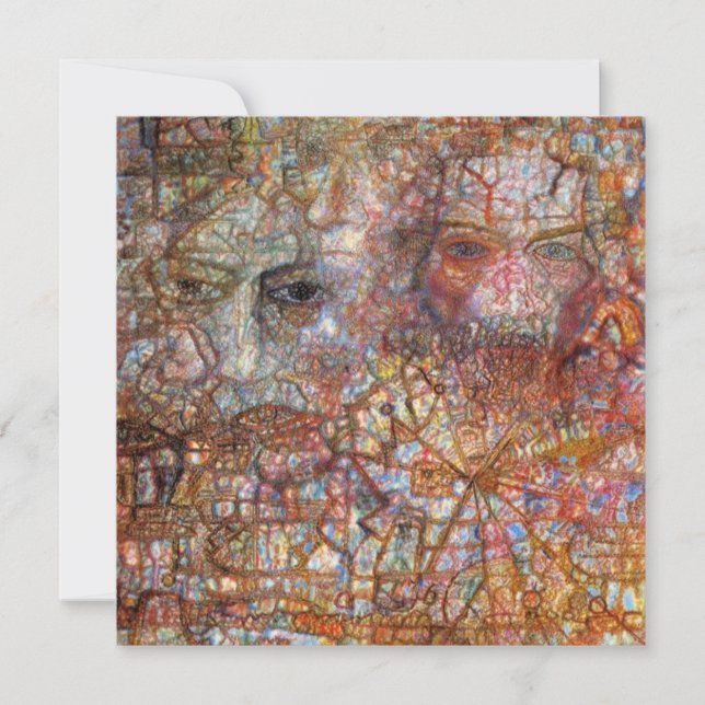 Cartão Convenções: Duas Faces (por Pavel Filonov) (Frente)