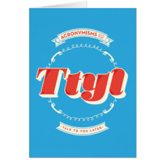 Cartão Conversa a você mais tarde