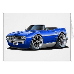 Cartão Convertible 1967 azul de Firebird