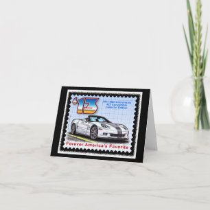 Cartão Convertible 2013 do aniversário de Corveta 60th