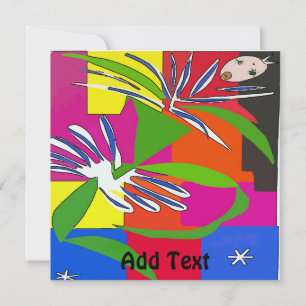 Cartão Convidado para dança, garota