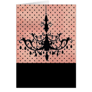 Cartão Convidados de Festas ou Placas de Chandelier Preta