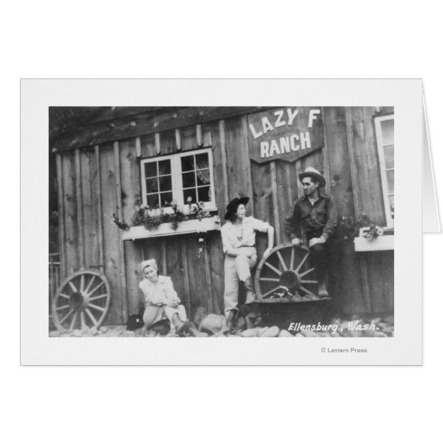 Cartão Convidados fora de um Bldg fisiológico F Ranch (Frente Horizontal)