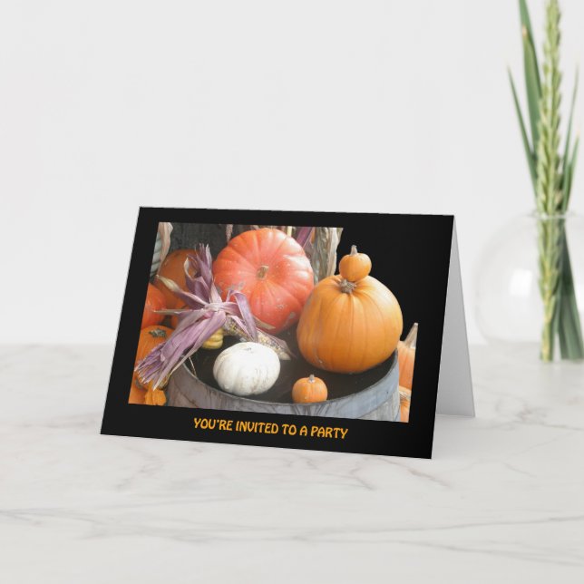 Cartão, convite de festas do Dia das Bruxas # 1 (Frente)