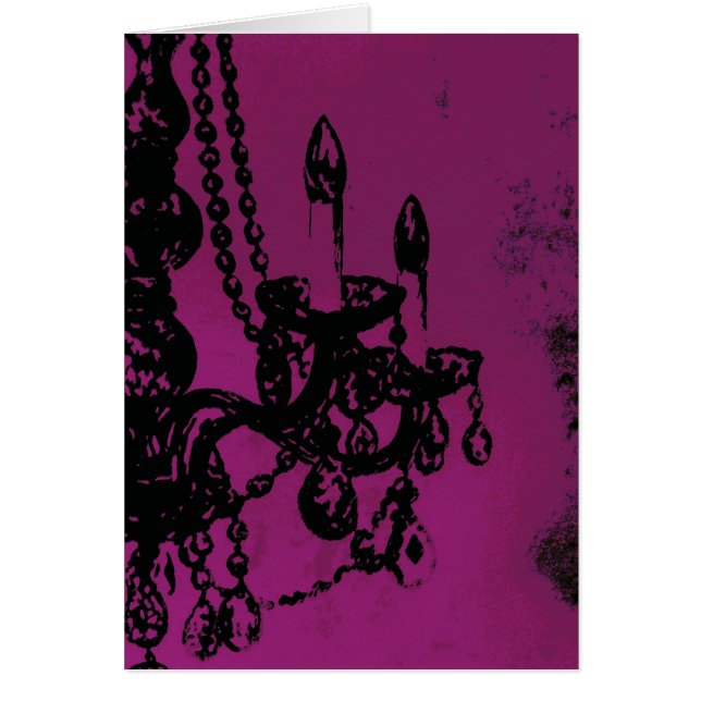 Cartão / Convites para o Glamor Chandelier (Frente)