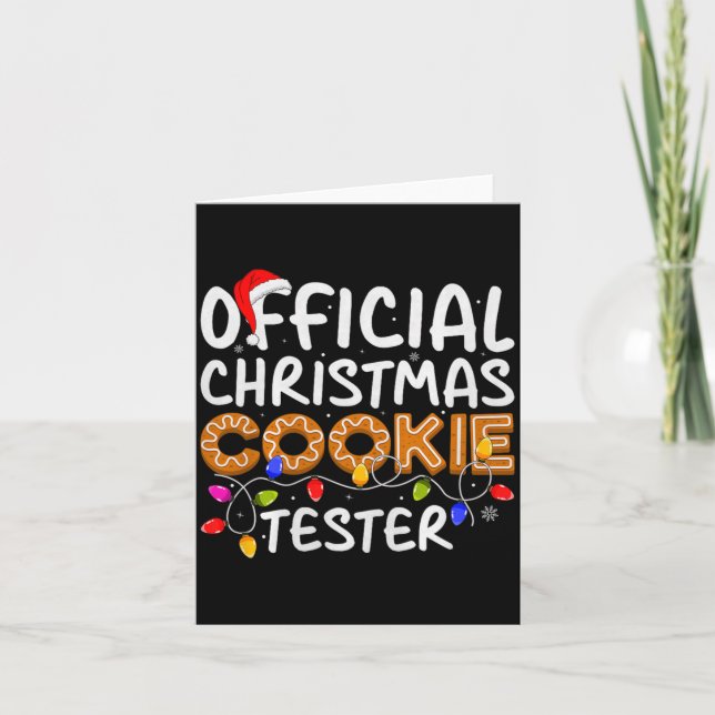 Cartão Cookie Baking Crew Christmas Cookie Tester Xmas Pr (Frente)