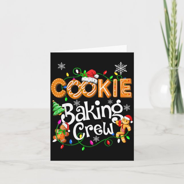 Cartão Cookie Baking Crew Cooking Lover Santa Xmas Ginger (Frente)