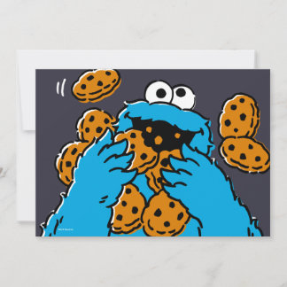 Cartão Cookie Monster Eating All the Cookies