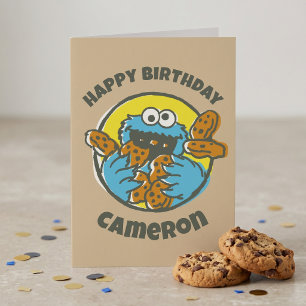 Cartão Cookie Monster Retrô