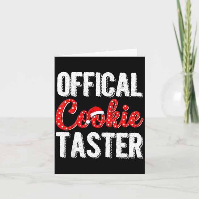 Cartão Cookie Taster Cookie Christmas Matching Couple  (Frente)