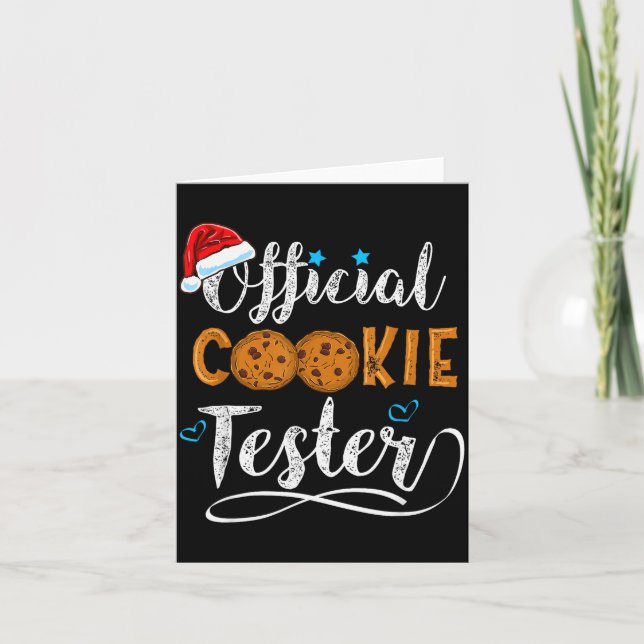 Cartão Cookie Tester Christmas Baking Team  (Frente)