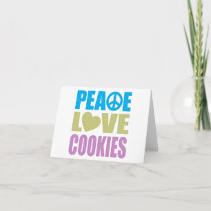 Cartão Cookies de Paz e Amor