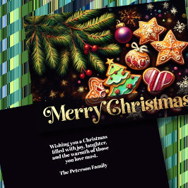 Cartão Cookies decorados de Natal com desenho de giz 2