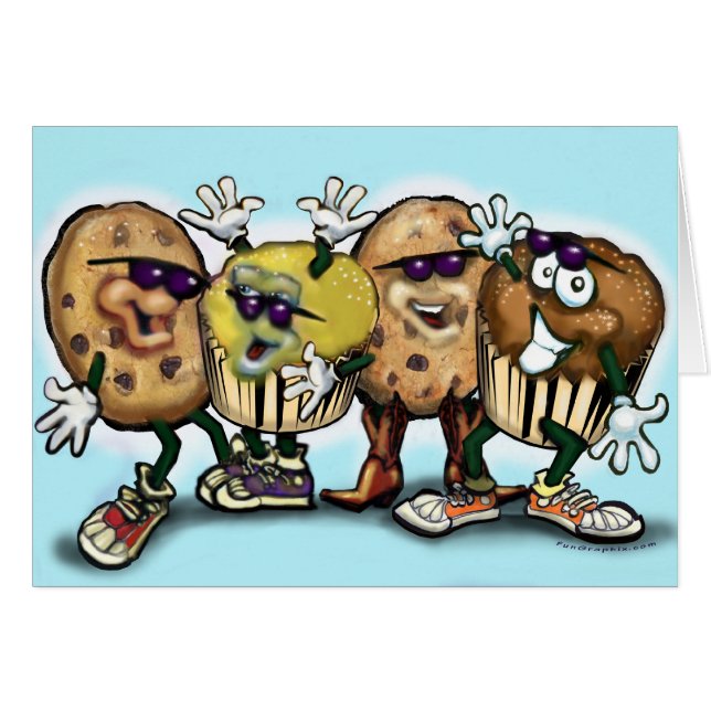 Cartão Cookies e Cupcakes (Frente Horizontal)