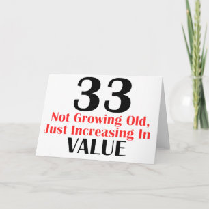 CARTÃO COOL 33 YEARS OLD BIRTHDAY DESIGNS