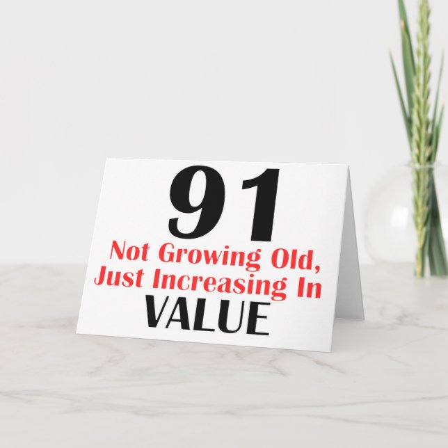 CARTÃO COOL 91 YEARS OLD BIRTHDAY DESIGNS (Frente)