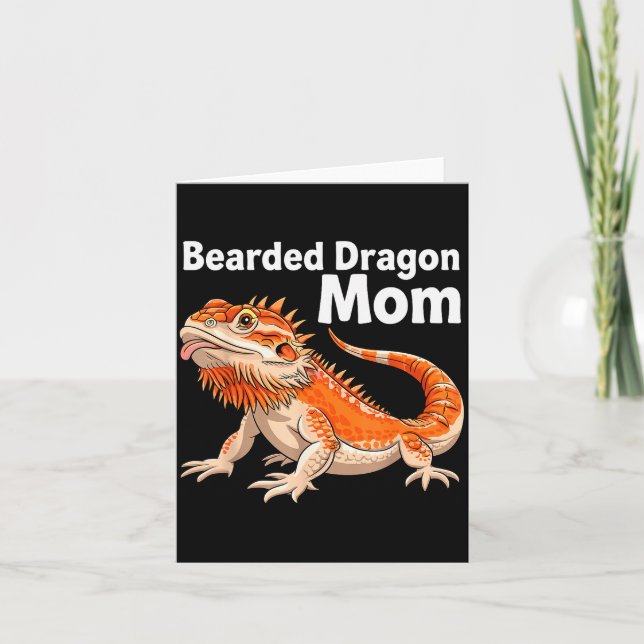Cartão Cool Bearded Dragon Art For Women Girls Bearded Dr (Frente)