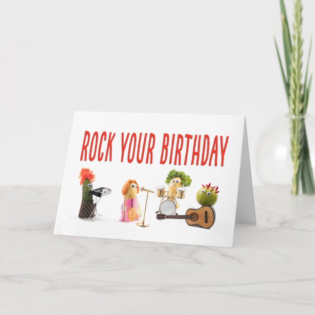 Cartão Cool Birthday for Vegan - Music Lover (Frente)