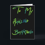 Cartão Cool Blue & Green "To my Boyfriend"<br><div class="desc">Cool Blue & Green "To my Boyfriend"</div>