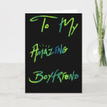 Cartão Cool Blue & Green "To my Boyfriend"<br><div class="desc">Cool Blue & Green "To my Boyfriend"</div>