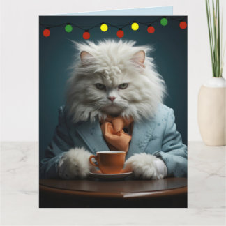 CARTÃO COOL CAT CHRISTMAS GREETING CARD