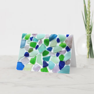 Cartão Cool Colors Green Blue Agua Sea Glass