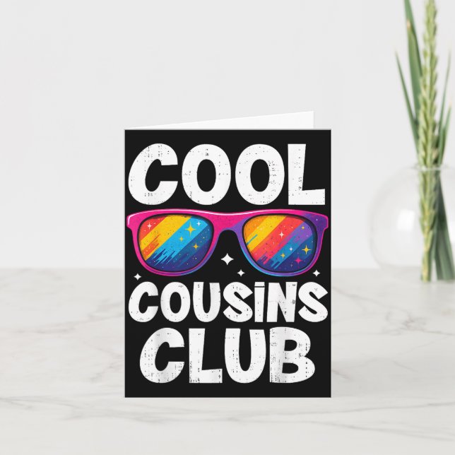 Cartão Cool Cousins Club Family Matching Funny Cousin Squ (Frente)