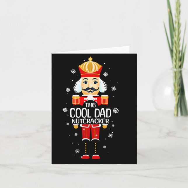 Cartão Cool Dad Nutcracker Funny Christmas Family Matchin (Frente)