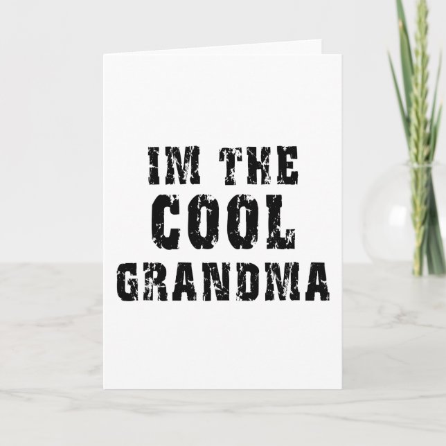 Cartão Cool Grandma T-Shirt (Frente)