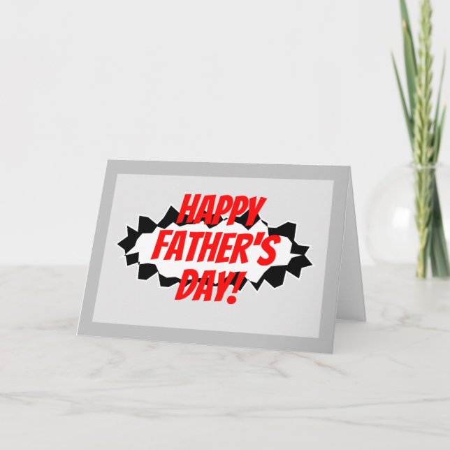Cartão Cool Happy Father's Day card for dad or stepdad (Frente)