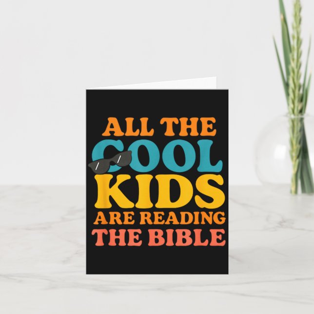 Cartão Cool Kids Are Reading The Bible  (Frente)