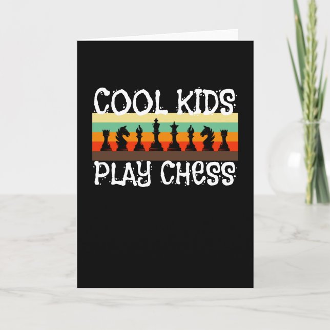 Cartão Cool Kids Play Chess Chess Player Chess Game (Frente)