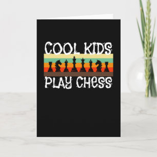 Cartão Cool Kids Play Chess Chess Player Chess Game