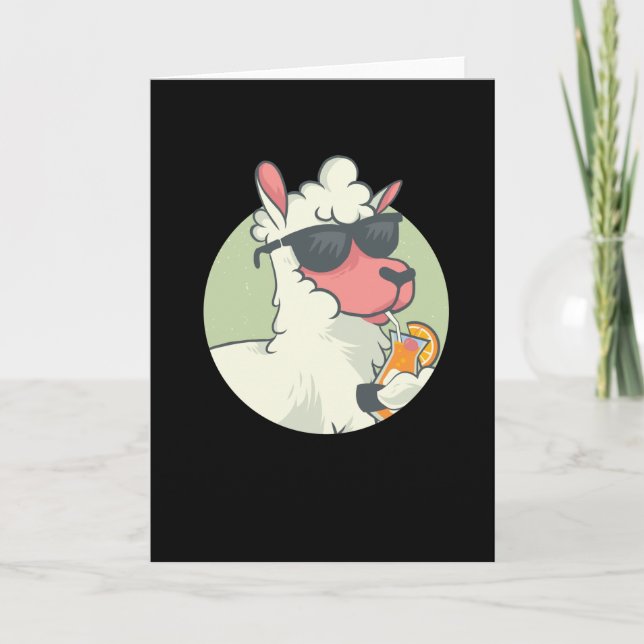 Cartão Cool Llama (Frente)