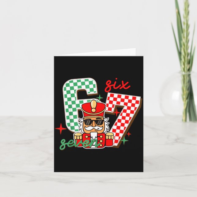 Cartão Cool Nutcracker Christmas 67 Six Seven Gen Alpha S (Frente)