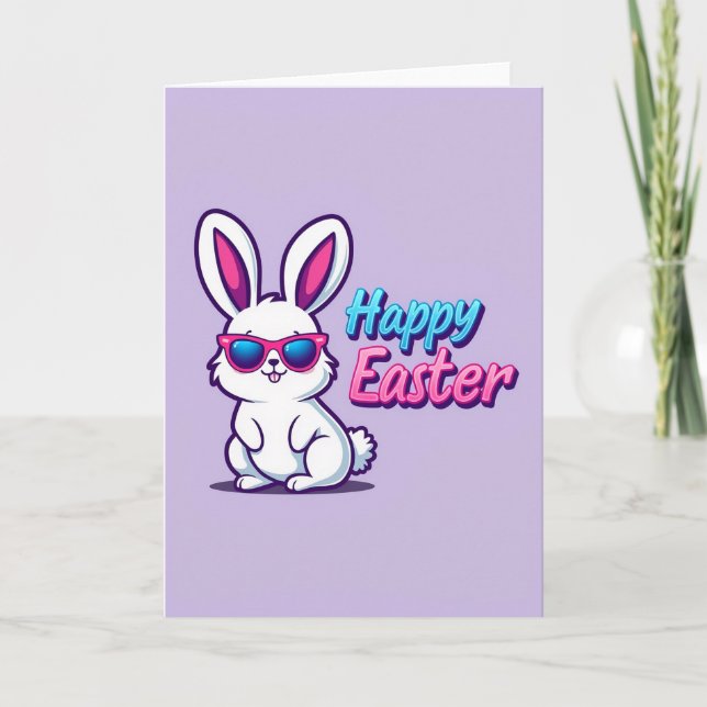 Cartão Cool Rabbit Happy Easter Card (Frente)