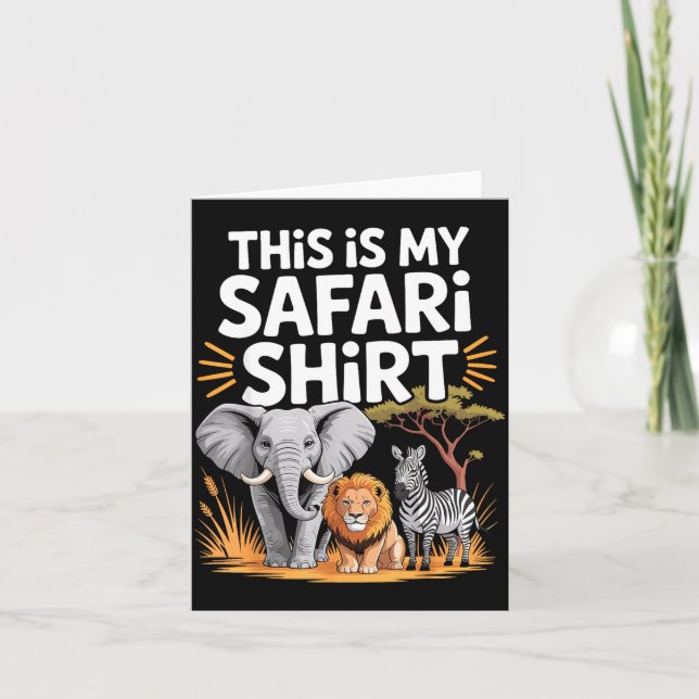 Cartão Cool Safari Costume For Men Women Adult Africa Saf (Frente)