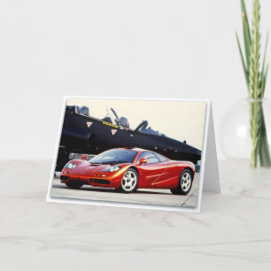 Cartão Cool Sports Car And Jet Birthday Card