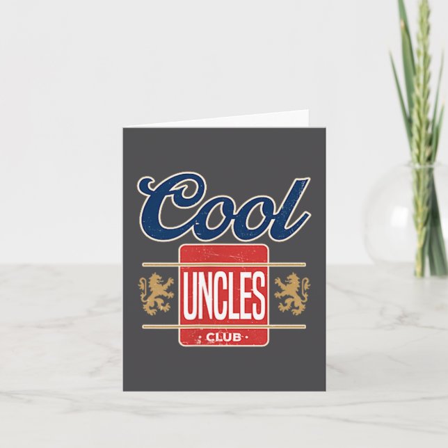 Cartão Cool Uncles Club For New Uncle Father's Day Uncle  (Frente)