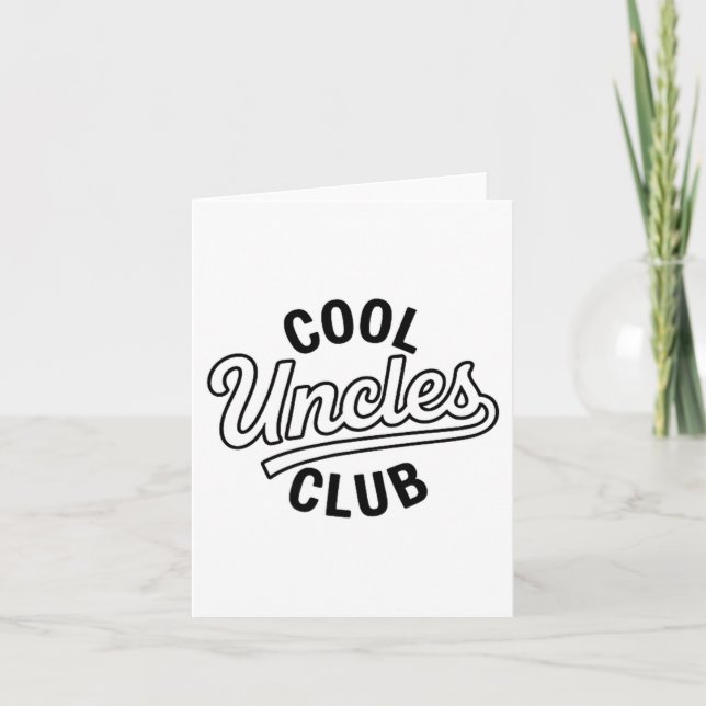 Cartão Cool Uncles Club Uncle Ever Funny Cket Fathers Day (Frente)