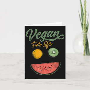 Cartão Cool Vegano Para Toda a Vida Comida Vegetariana Di