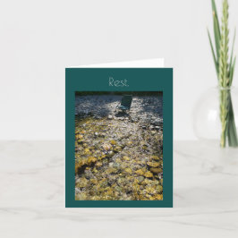 Cartão cool water chair invites rest greeting card