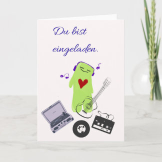 Cartão Coole Einladungskarte Du bist eingeladen mit Musik