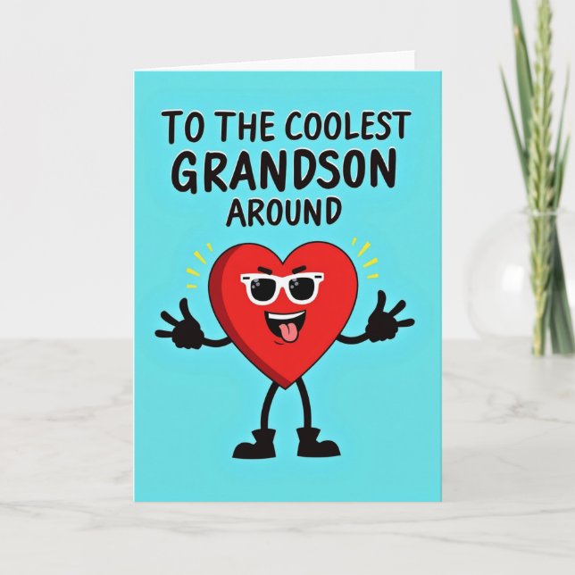 Cartão Coolest Grandson Ever Card (Frente)