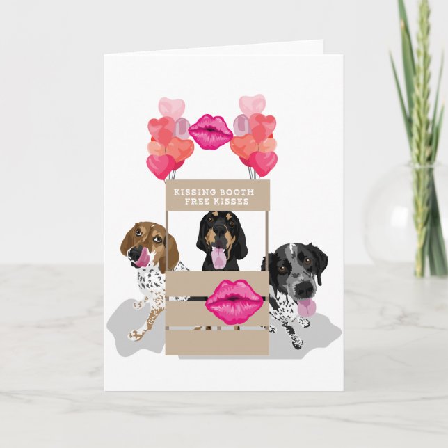 Cartão Coonhound Kissing Booth (Frente)
