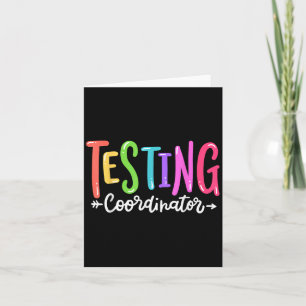Cartão Coordenador de Testes Dia do Exame Motivacional Es